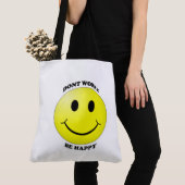 Wees Happy Smiley Tote Bag (Dichtbij)