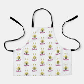 Wees hartelijk Dag September Bee Queen Honey Heart Schort (Voorkant)