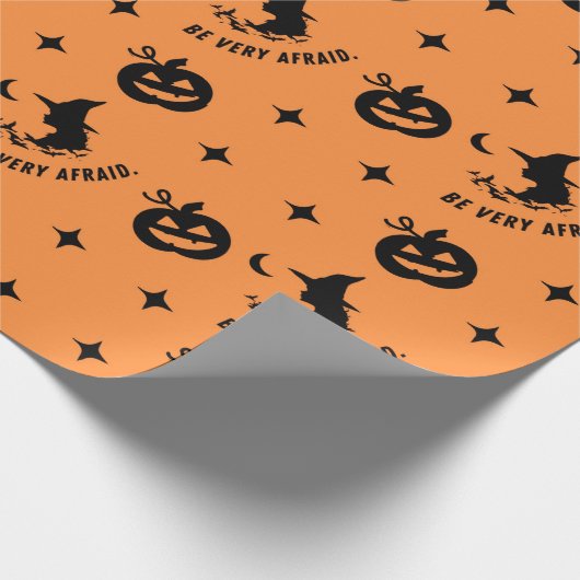 Wees heel bang Halloween Cadeaupapier (Hoek)