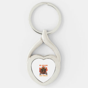 Wees heel erg bang Halloween spookhuis pompoenen_1 Sleutelhanger