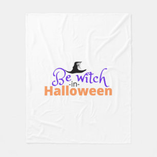 Wees heks in Halloween-shirt voor Halloween Fleece Deken