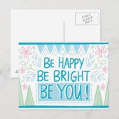 Wees helder, wees blij, wees Inspirerend Briefkaart (Voorkant / Achterkant)