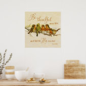 Wees Hem Dankbaar en Zegen Zijn Naam Poster (Keuken)