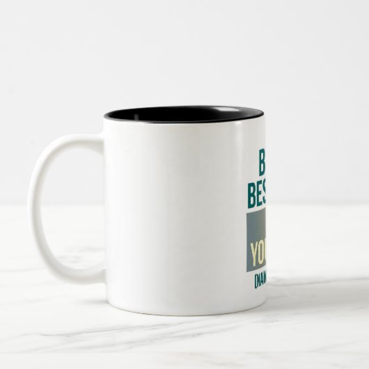 Wees het beste deel van jezelf tweekleurige koffiemok (Links)
