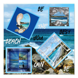 Wees het beste strand u kunt 4 Afbeelding Sjabloon Foto Afdruk