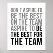Wees het beste voor het team poster (Voorkant)
