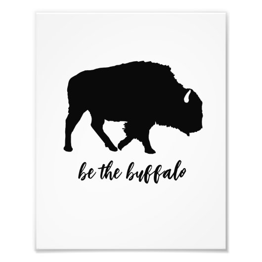 Wees het Buffalo Silhouet Foto Afdruk (Voorkant)
