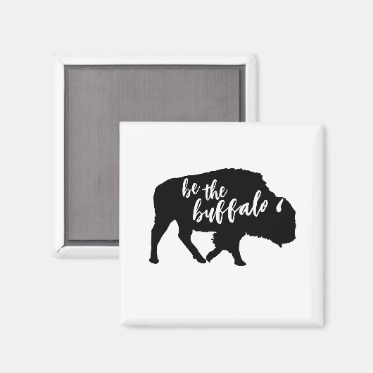 Wees het Buffalo Silhouet Magneet (Voorkant / Achterkant)