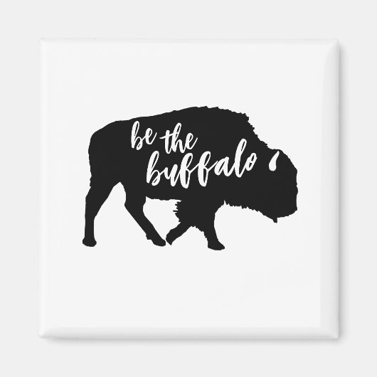 Wees het Buffalo Silhouet Magneet (Voorkant)