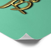 Wees het Change Green Gold Celtic Mandala Poster (Hoek)