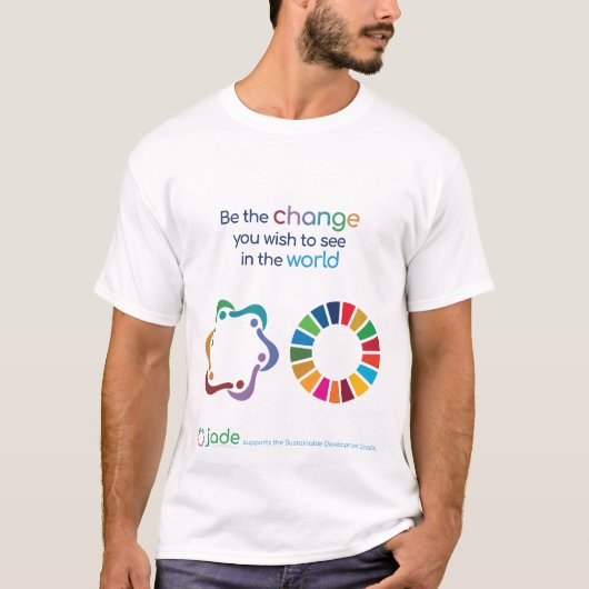 Wees het change-jade SDGs T-shirt (Voorkant)