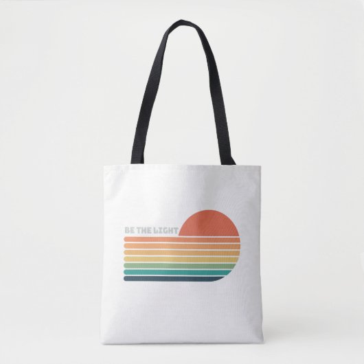 Wees het Inspirerend winkelen met de lichtretro Tote Bag (Voorkant)