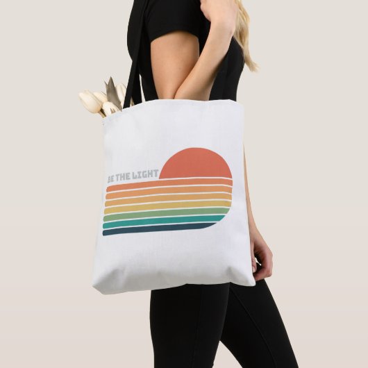 Wees het Inspirerend winkelen met de lichtretro Tote Bag (Dichtbij)