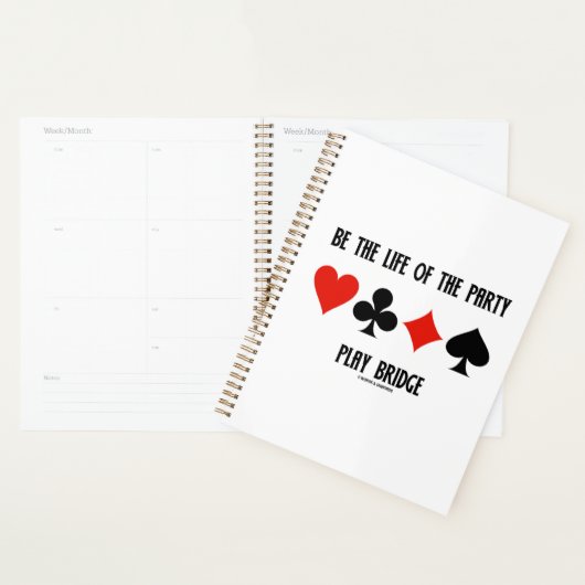 Wees het leven van de partij spelen brug 4 Kaart p Planner (Display)