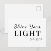 Wees het Licht Bijbelvers Christelijk Ontwerp Briefkaart (Voorkant / Achterkant)