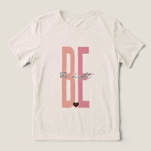 Wees het licht Boho Christelijk Tri-Blend Shirt (Design voorkant)