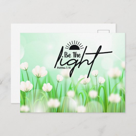 Wees het licht briefkaart (Voorkant / Achterkant)