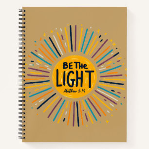 Wees Het Licht Christelijk Matteüs 5:14 Inspirat Notitieboek