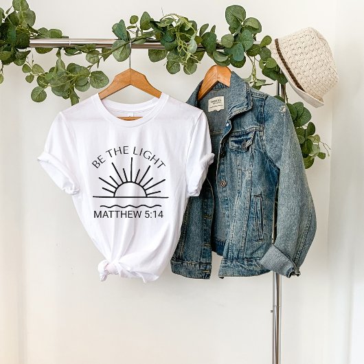 Wees het licht-Christelijk-religieus-geloof-bijbel T-shirt
