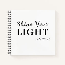 Wees het Licht Christelijk Schriftuurontwerp Notitieboek