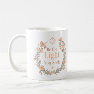 Wees het Licht dat je Zoekt Inspirerende Quote Koffiemok