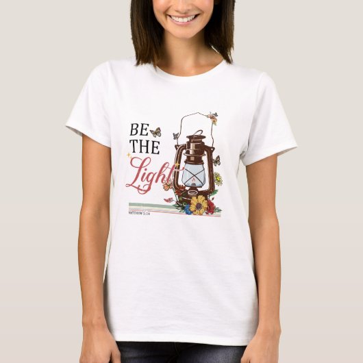 Wees het Licht en Geloof in Jezus T-shirt (Voorkant)