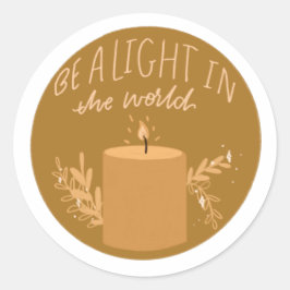 Wees het Licht in de wereld Klassieke Ronde Sticke Sticker
