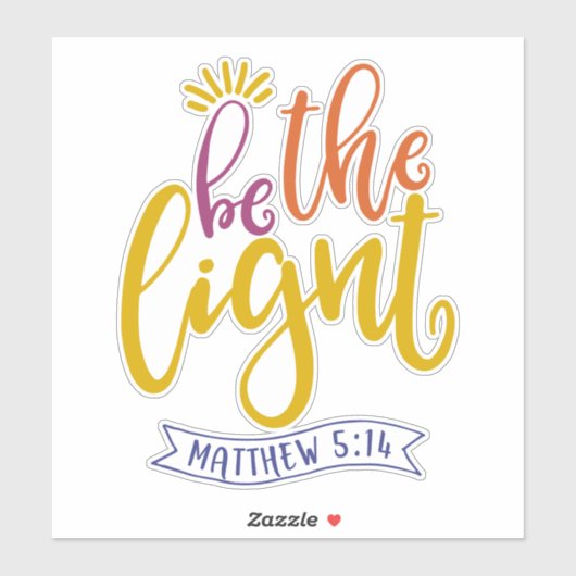 Wees het licht in de wereld sticker (Vel)