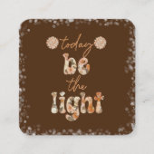 Wees het licht informatiekaartje (Voorkant)