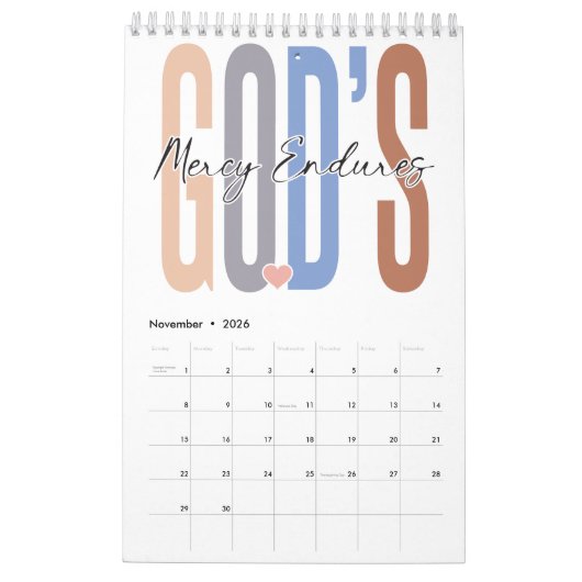 Wees het licht, inspireer, motiveer, help, liefde, kalender (Nov 2026)