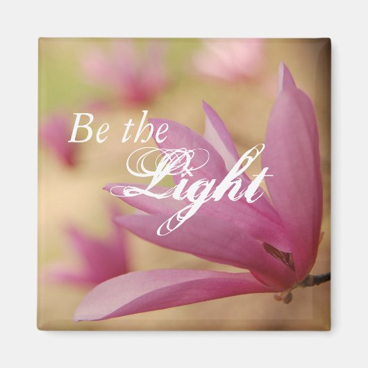 "Wees het licht" Inspirerend Japanse Tulpventilato Magneet (Voorkant)