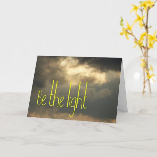 Wees het licht kaart (Gele Bloem)