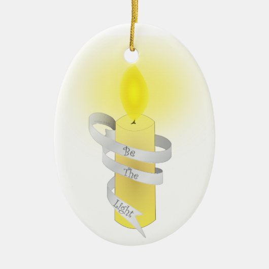 Wees het licht keramisch ornament (Voorkant)