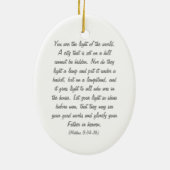 Wees het licht keramisch ornament (Achterkant)