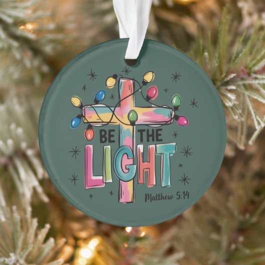 Wees Het Licht Kerstmis Christelijk Kruis Kerstmis Ornament (Boom)