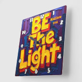 Wees het Licht Kunstwerk Vierkante Klok (Hoek)
