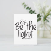 Wees het licht. Matteüs 5:14 Bijbelgeschrift Feestdagenkaart (Staand voorkant)