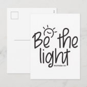 Wees het licht. Matteüs 5:14 Bijbelgeschrift Feestdagenkaart (Voorkant / Achterkant)