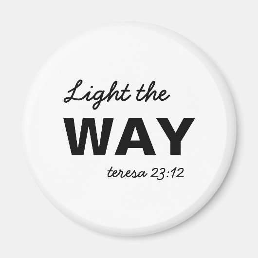 Wees het Licht Matteüs Christelijke Vers Magneet (Voorkant)