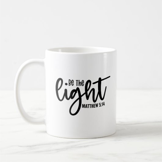 Wees het Licht Mattheüs 5:14 Koffiemok (Links)