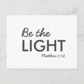 Wees het licht | Matthew 5:14 Bijbelverse Christel Briefkaart (Voorkant)