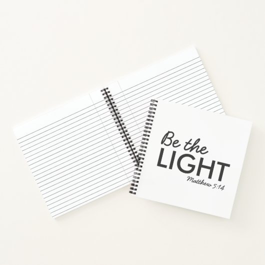 Wees het licht | Matthew 5:14 Bijbelverse Christel Notitieboek (Binnen)