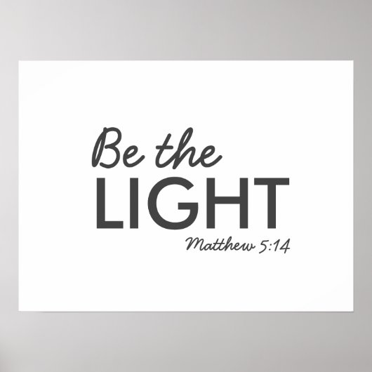 Wees het licht | Matthew 5:14 Bijbelverse Christel Poster (Voorkant)