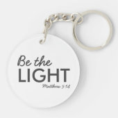 Wees het licht | Matthew 5:14 Bijbelverse Christel Sleutelhanger (Achterkant)