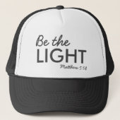 Wees het licht | Matthew 5:14 Bijbelverse Christel Trucker Pet (Voorkant)
