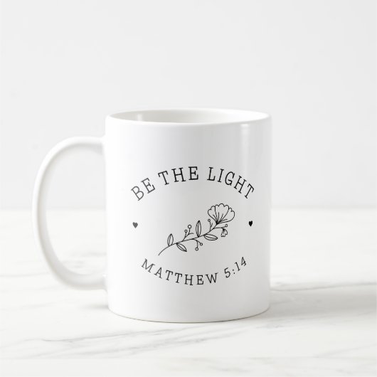 Wees het licht | Matthew 5:14 Bijbelverse Koffiemok (Links)