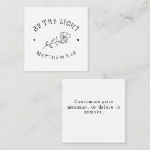 Wees het licht | Matthew 5:14 Bijbelverse Notitiekaartje (Voorkant / Achterkant)