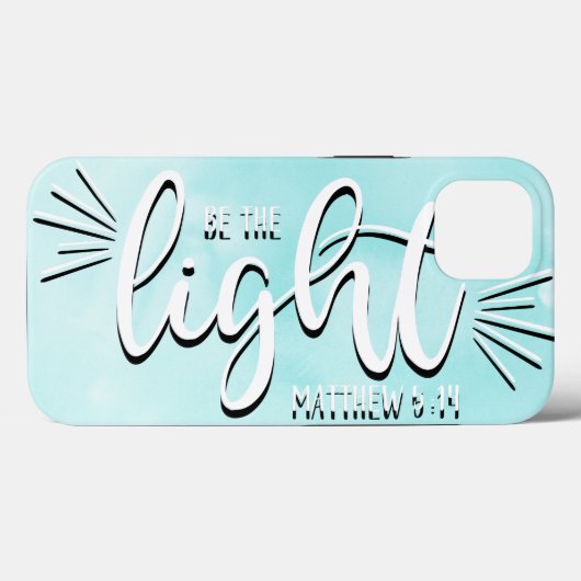 Wees het licht Matthew 5:14 Case-Mate iPhone Case (Achterkant (horizontaal))