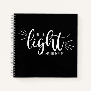 Wees het licht Matthew 5:14 in het witte dagboek Notitieboek