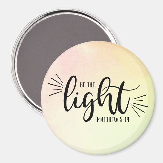 Wees het licht Matthew 5:14 Magneet (Voorkant / Achterkant)
